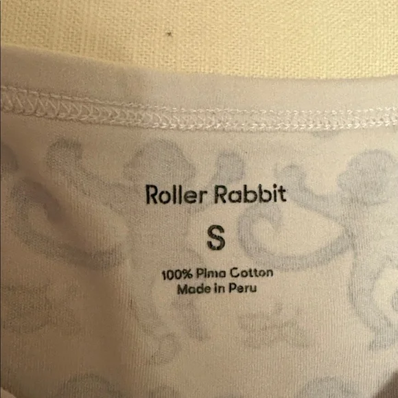 Roller Rabbit Blue Monkey PJ top - Picture 2 of 4
